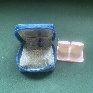 Fossil Blue Leather Contacts Case